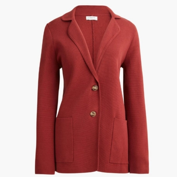 J. Crew Sweaters - J.Crew 100% cotton sweater blazer red